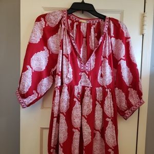 MATTA KATIA DAL MIDI DRESS LARGE RED